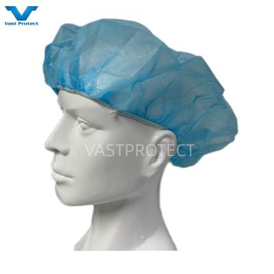 China Disposable Non Woven Round Bouffant Cap For Clean And Safe Work Environment for sale
