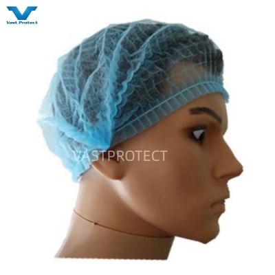 China Disposable Blue 18g PP Clip Mob Bouffant Cap For Food Processing Disposable for sale