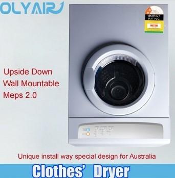 China Australia wall mounted upside down clothes dryer 7kg with MEPS two star for sale