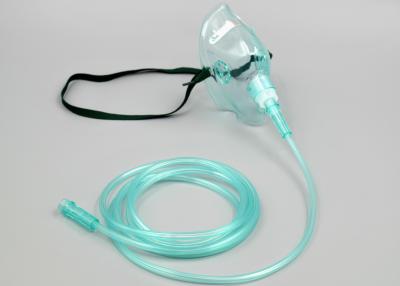 China Tracheal Respiratory Oxygen Mask , Tubing Plastic High Volume Oxygen Mask Breathing for sale