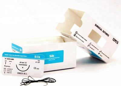 China Subcutaneous Braided Nonabsorbable Suture , Silk Suture Material Easy Handling for sale