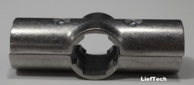 China 6063 T5 Enlace de tubería cruzada de aleación de aluminio Fácil de ensamblar superficie oxidada en venta