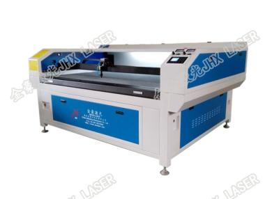 China Leather Llabel Laser Cutting Machine Trademark Automatic Edge Tracking Laser Cutter for sale