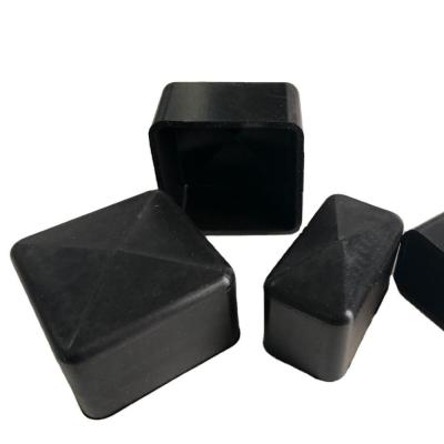 China 2 Inch Square Pipe Pvc Rubber End Caps For Square Steel Tubing Outside Strut Channel for sale