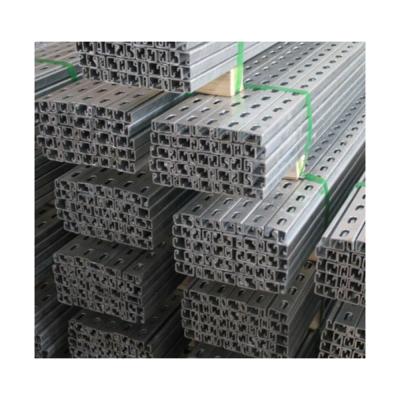 China Hot Dipped Galvanized Strut Channel Unistrut Perforated Carbon Steel Profile C Channel for sale