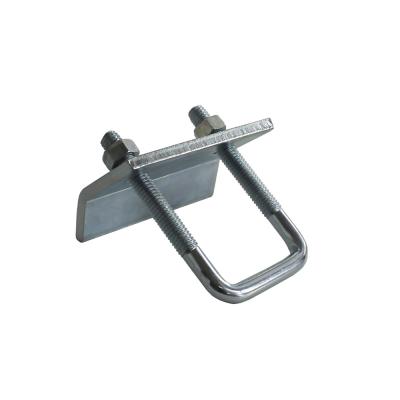 China Square Zinc Beam Clamp Blue White Stamping Parts U Form Bolt Steel Strut for sale