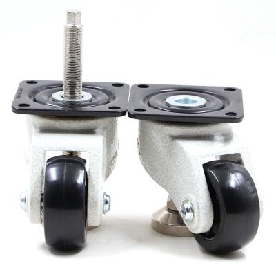 Chine 2400kg en nylon blanc roues réglables de roulette de taille de 3 pouces pour l'équipement d'automation à vendre