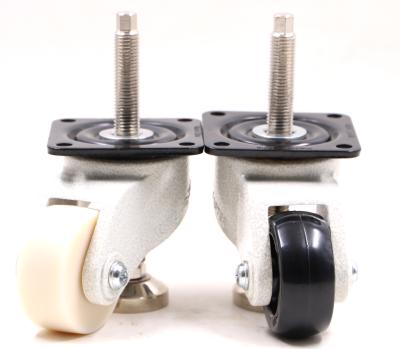 China Light Duty 800kg 76mm Universal Caster Wheels With Leveling Foot for sale