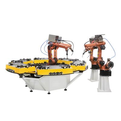 China Six Axis Industrial MIG Welding Robot For Storage Wire Shelf Corner Shelf Welding Robot for sale