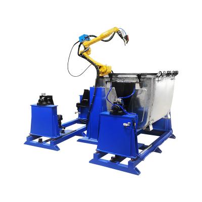 China MIG Welding Robot For Rubbish Bin With Laser Seam Tracking Robotic Laser Welding Machine for sale