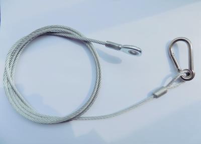 China 4.0mm Galvanized Wire Rope With Carabiner And Eyelet Terminal for sale