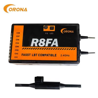 China Corona compatible R8FA del receptor 2.4g TM7 TM8 TM10 TM14 8FG de Fasst del canal de Futaba 8 en venta