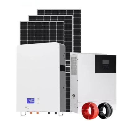 China 5000w Grid Tied Solar Power System 5kw Solar System With Battery Backup Inverter for sale