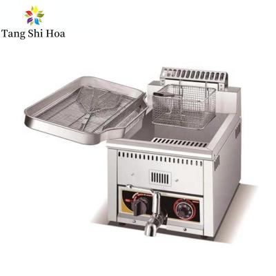 China 15L French Fries Gas Fryers Machine Commercial Kitchen Tabletop Stainless Steel for sale