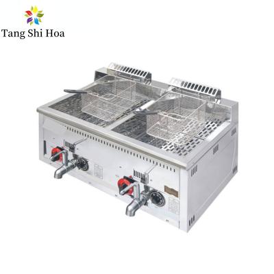 China Batatas fritas da máquina da frigideira do gás da bancada de aço inoxidável à venda