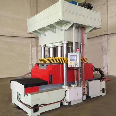 China Double Moulds Wood Chips Hot Press Wood Pallet Machine in India for sale