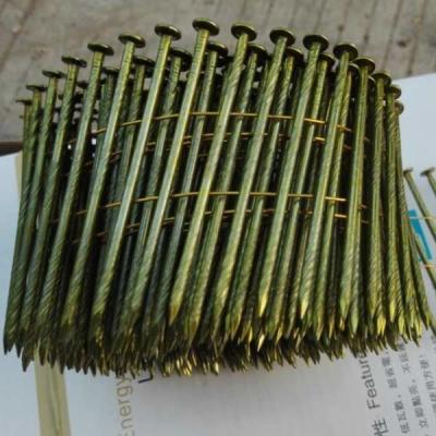 China 25 Decking Ring Wood Pallet Coil Nail del suelo del milímetro que cubre 150m m en venta