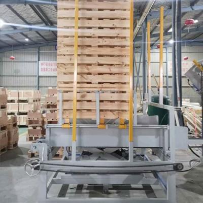 China Auto Stacking Nailing Euro Block Pallet Production Machinery for sale