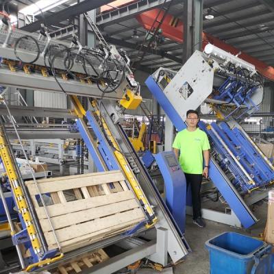 China Pálete de madeira que prega a longarina da placa de plataforma da pálete da máquina e o Nailer do bloco à venda