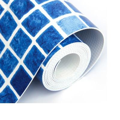 China PVC swimming pool waterproof liner, Polyvinyl chloride liner, Reinforced with polyedter mesh, 1.5MM pvc membrane for sale
