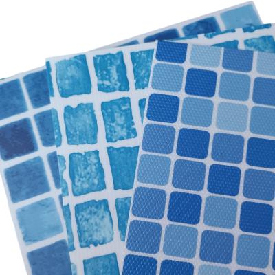 China Wholesale Anti-uv Reinforced with Fabric mosaic pvc swimming pool liner for sale