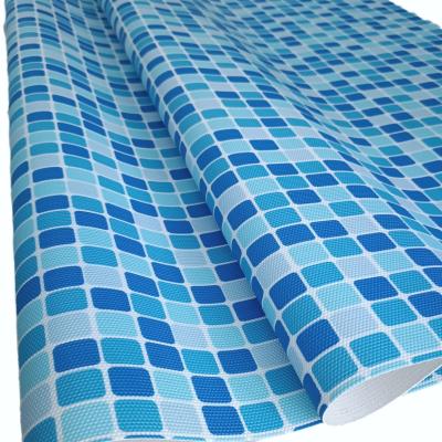China Popular Mosaic color PVC material waterproofing membrane  ,PVC swimming pool iner for sale
