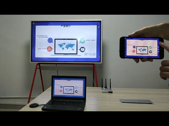 Screen Sharing Wireless Presentation System Android 7.1 Support PC Connection for Meeting& Training