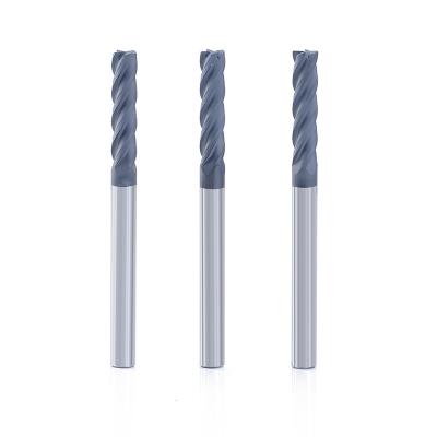 China Diamond Coating Carbide Flat End Milling Cutter For Graphite Processing for sale