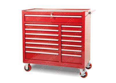 China 15 Drawers Metal Cabinet Tool Storage Security Cylinder Lock With Rigid Wheels for sale