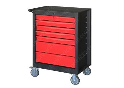 China 7 Drawer Steel Rolling Tool Cabinet Tubal Side Handle Size 678*460*860 mm for sale