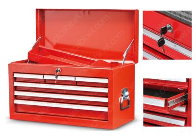 China Stainless Steel Mobile Red Tool Box Top Cabinet Powder Coating Finish for sale