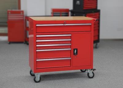 Chine Stockage personnalisable de garage de boîte à outils de 6 tiroirs de couleur résistante avec la porte à vendre