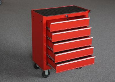 China 24 Inch Steel Rolling Tool Cabinet Garage Metal Trolley With 5 Drawers for sale