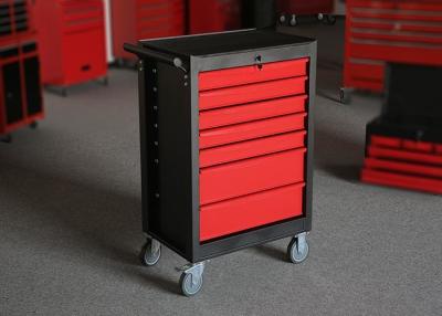 China Customized Color Heavy Duty Storage Metal Tool Cabinets On Wheels With 7 Drawers for sale