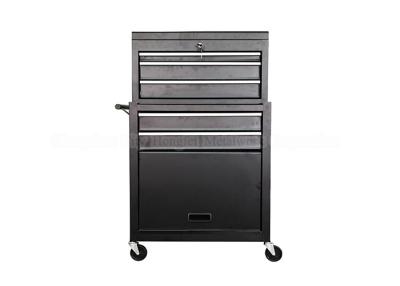 China 600 260 340mm 6 drawer Roller Black 24 Inch Tool Chest On Wheels for sale