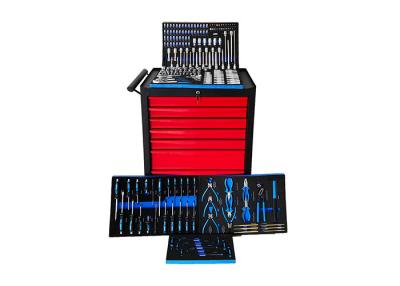 China 27 Inch 7 Drawer Garage Storage Cabinet 225 Pcs Socket Wrench Set Fixed Casters for sale