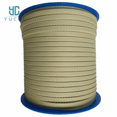 China Aramid fiber Kevlar braided rope high temperature wear-resistant and cut-resistant glass tempering furnace roller rope for sale