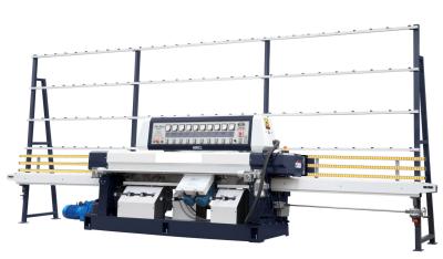 China Straight line Glass edging machine 9 grinding head linear polishing machine for sale