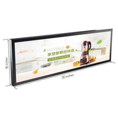 China Android8.1 Stretched Bar LCD Shelf Led Display Screen Advertising Ultra Wide for sale