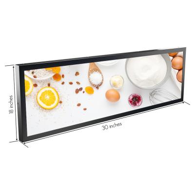 China Android Stretched Bar Monitor LCD Shelf Screen Display Wall Mount 28.5 Inch for sale