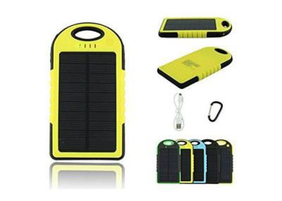 China Compact Portable Solar Power Bank 5000 MAh Waterproof Dual Usb External Battery for sale