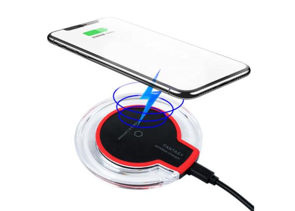 Quality Plastic Material QI Wireless Power Bank / QI Wireless Portable Charger With LED for sale
