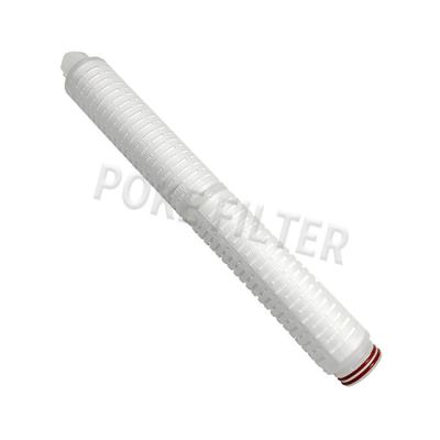China Folded PP 20 Inch 0.2 Micron Cartridge Filter For Water Filtration System for sale