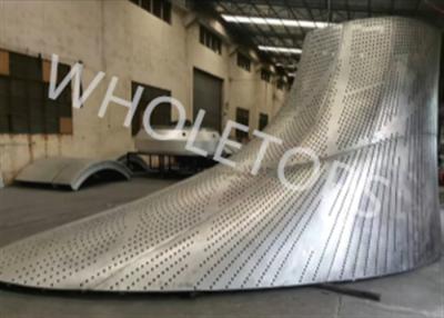 China Welding Joint Perforation Curved Aluminum Panels  2.5mm Thickness à venda