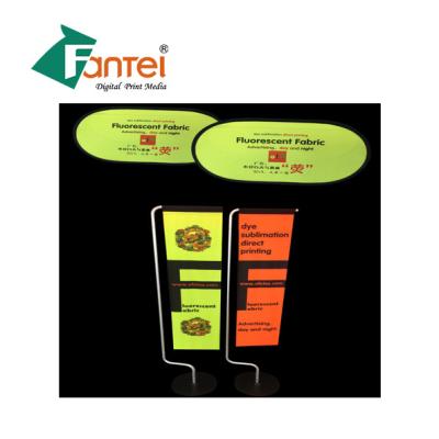 China Dye Sublimation Pull Up Display Banners Fluorescent Yellow Signs for sale