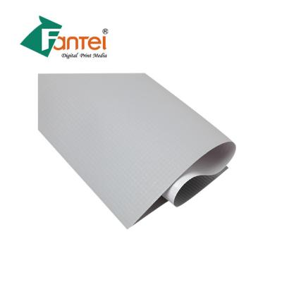 China 13oz 500DX500D Outdoor PVC Banner Grey Back Digital Printing Banner for sale