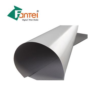 China 500X500 340g outdoor PVC Banner Rolls Grey 5 Meter Self Cleaning for sale