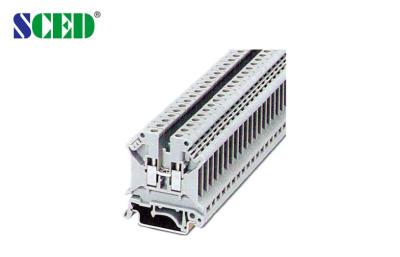 China 6mm2 Rail Mount Terminal Block 600V 30A AWG 30 - 10 Terminal Width 6.2mm for sale