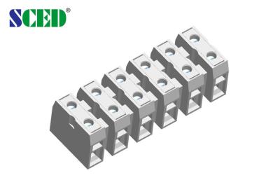 China 600 V 30A 12.00mm Grey Screw Terminal Connector / power distribution block for sale