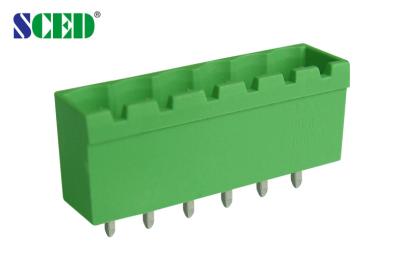 China Pitch 5.08mm plug in terminal block connector 2-24 Poles Green Plastic Male Part for sale